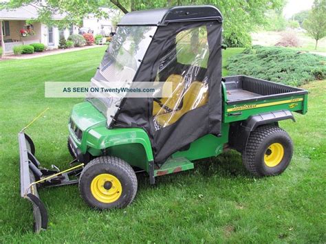 2007 John Deere Tx Turf Gator W Snow Blade And Soft Cab Only 378 Hrs Shape