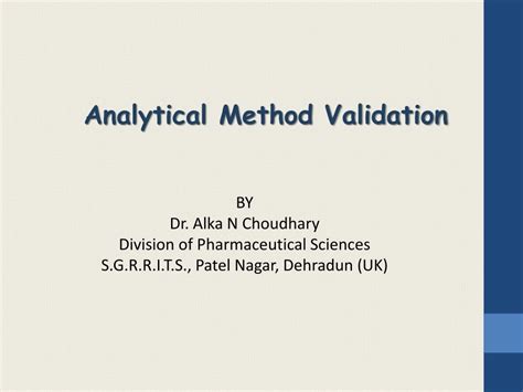 PPT Analytical Method Validation PowerPoint Presentation Free