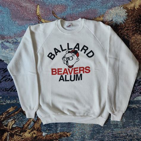 Vintage 90s Ballard Beavers Alum Sweatshirt Good Depop