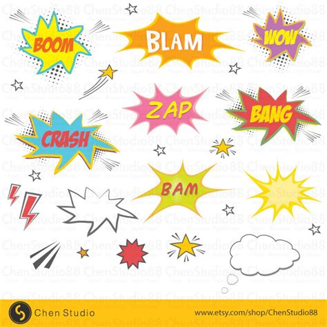 Comic Bubble Vector Digital Clipart Instant Download - Etsy