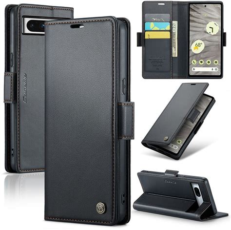 LaimTop Google Pixel 7A Hülle, Leder Brieftasche Kartenfach Schutzhülle ...
