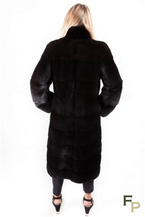 Long Manteau Noir En Vison Blackglama