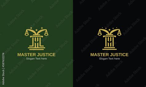 Letter M Law Firm Logo Stock Vector Adobe Stock