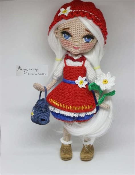 Вязаная кукла красная шапочка крючком с пошаговым описанием МК