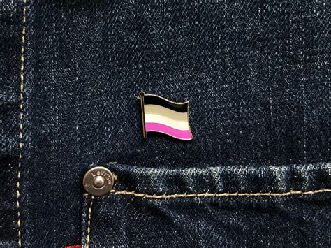 Asexual Flag Pin Badge LGBTQ Gay Pride Rainbow Graysexual Etsy