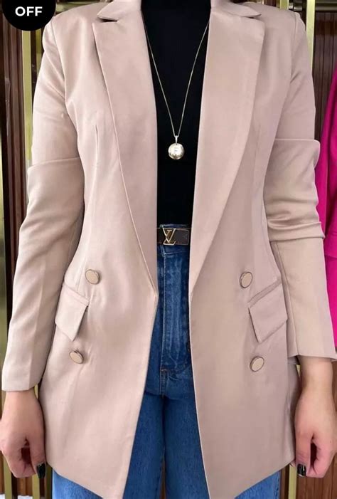 Blazer Nude Alfaiataria Alongado Terno Feminino L F Nunca Usado Enjoei