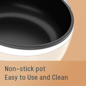 Vocha Electric Hot Pot L Mini Portable Electric Pan Non Stick Multi Cooker With Lid For