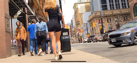 Hot Blonde Out For A Walk In Tight Shorts Not OC Short Shorts Volleyball Forum
