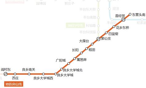 北京地铁房山线线路图运营时间 本地宝