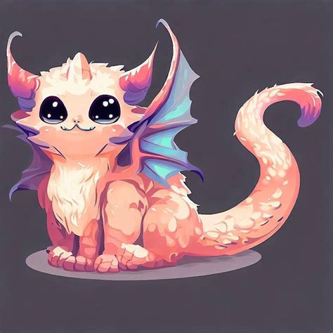 Premium Ai Image 3d Cat Dragon Illustration