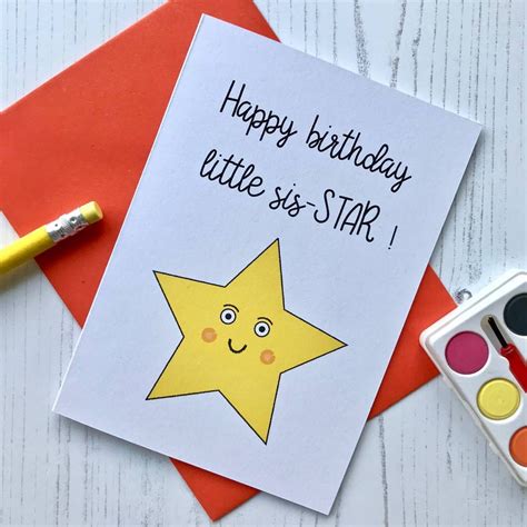 Little Sister Birthday Card By Adam Regester Design