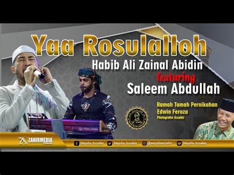 ZAFIN - Habib Ali Zainal Abidin feat Saleem Abdullah - Azzahir - YouTube
