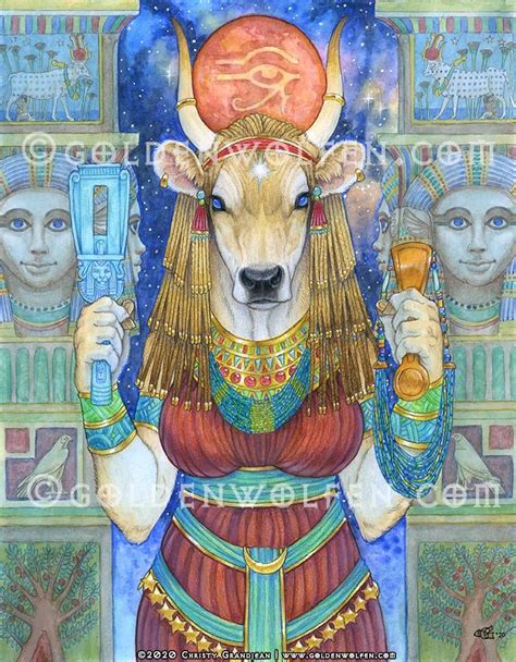 Hathor By Goldenwolf Egyptian Art Ancient Egyptian Art Egyptian Goddess