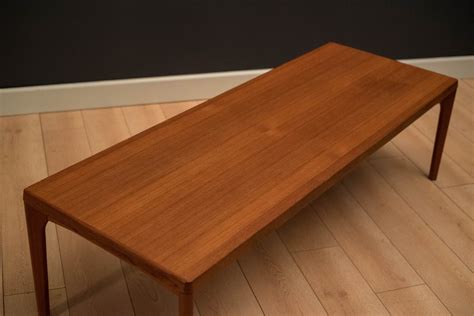 Vintage Danish Teak Coffee Table By Henning Kjaernulf Mid Century Maddist