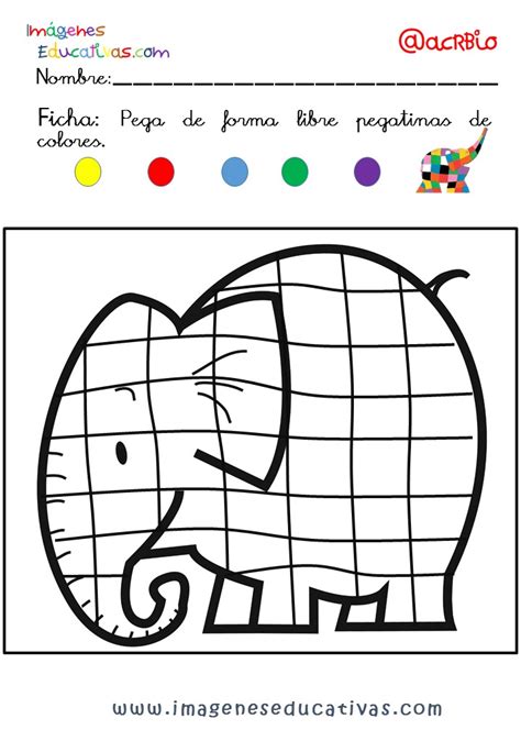 Elmer Elefante Atención Y Grafo 12 Imagenes Educativas