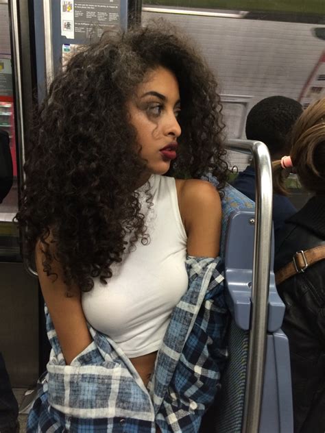 Curly Hair Girl In Metro Porn Pic