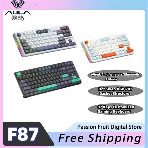 Aula F Pro Teclado Mec Nico Hot Swappable Usb Bluetooth Mode Key Rgb Pbt