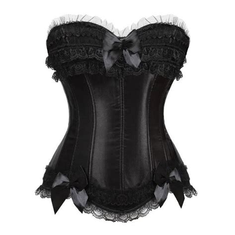 Corset Sexy en dentelle Jacquard pour femmes Lingerie Vintage Corselet à la mode grande taille