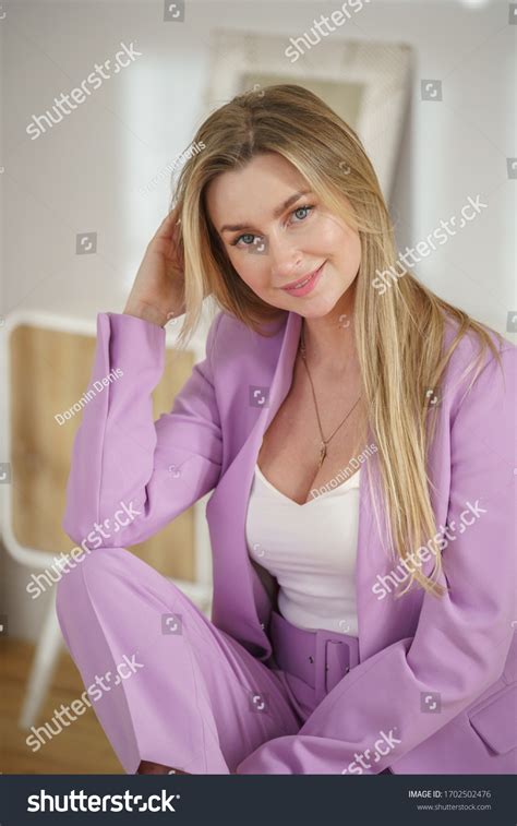 Beautiful Girl Sexy Blonde Business Suit Stock Photo 1702502476 Shutterstock