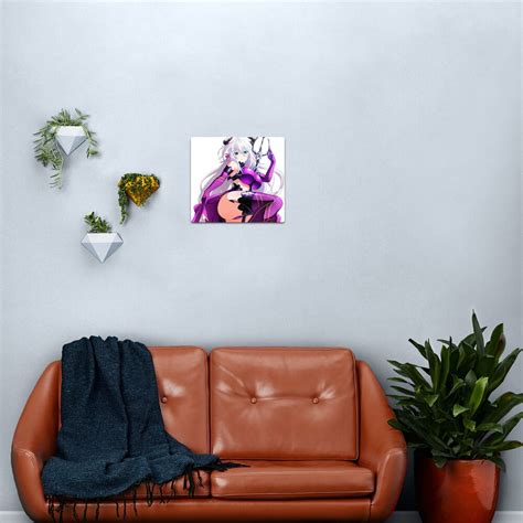 Lewd Rossweisse Hot Demon Tits High School DxD Sexy Ecchi Hentai Girl Metal Print For Sale