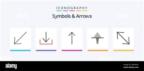 Symbols And Arrows Flat 5 Icon Pack Including Home Scale Creative