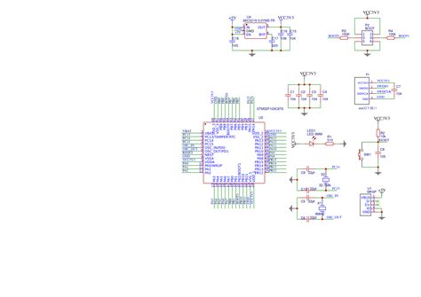 Stm32f103c8t6最小系统原理图 资源 嘉立创eda