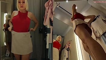 Blonde With Big Boobs Tries On Transparent Clothes Video From Public Dressing Room XNXX