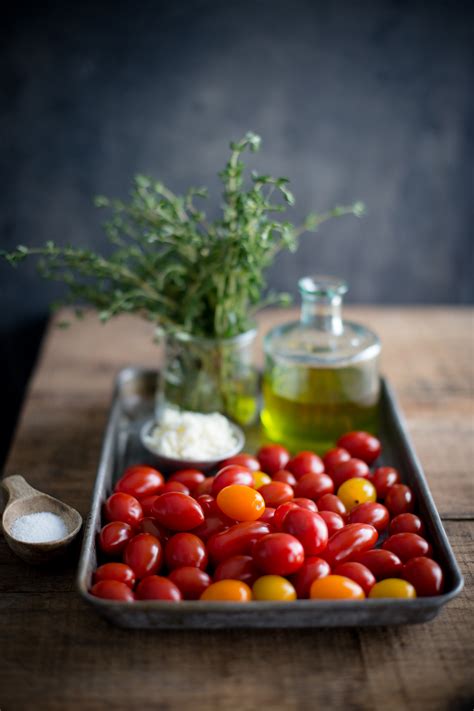 Roasted Tomatoes With Thyme And Feta Taming Of The Spoon