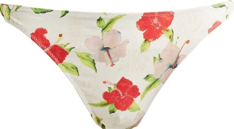 Ganni Bikini Bottom Cream ShopStyle Two Piece Swimsuits
