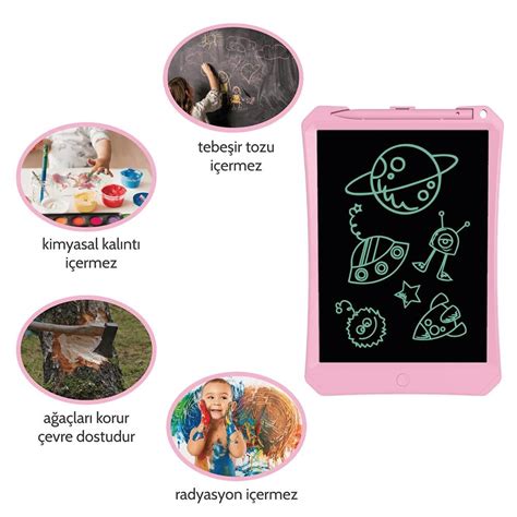 Wicue 11''Lcd Dijital Renkli Çizim Tableti- Pembe - Vatan Bilgisayar