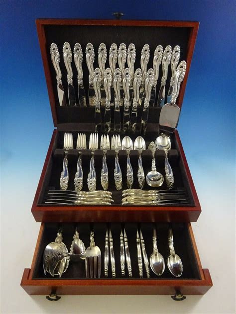 Decor By Gorham Sterling Silver Flatware Set For 18 Service 132 Pieces