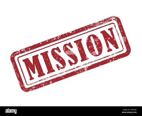 Stamp Mission In Red Over White Background Stock Vector Image And Art Alamy