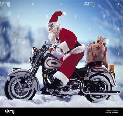 Santa On A Harley Davidson