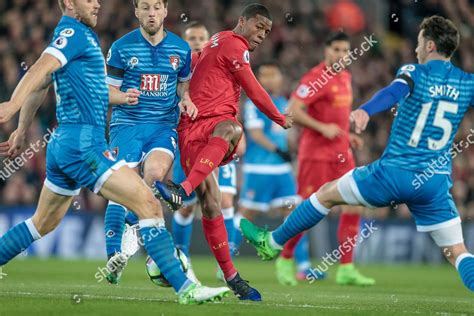 Georginio Wijnaldum Liverpool Takes Shot Blocked Editorial Stock Photo