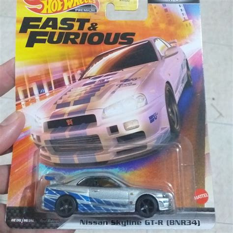 Jual Hot Wheels Premium Fast Furious Nissan Skyline R Silver Kota Surabaya Kezhop Garage