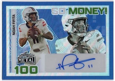 Noah Fifita Leaf Metal Blue So Money Rookie Auto Arizona