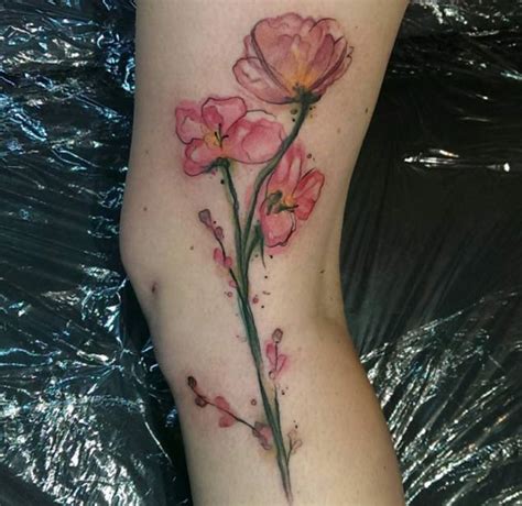 Pink Flower Tattoo Watercolor Best Flower Site