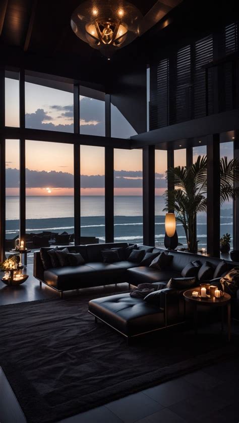 Dark luxury house on a beach | Home interior design, Bed design modern ...