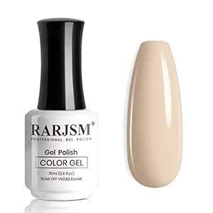 Amazon RARJSM Gel Nail Polish Nude Opaque Beige Skin Tone Milky GelPolish 15ml Neutral
