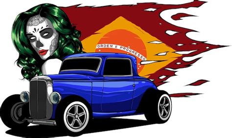 Desenho De Chamas De Hot Rod