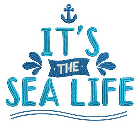 Its The Sea Life Embroidery Design Daily Embroidery