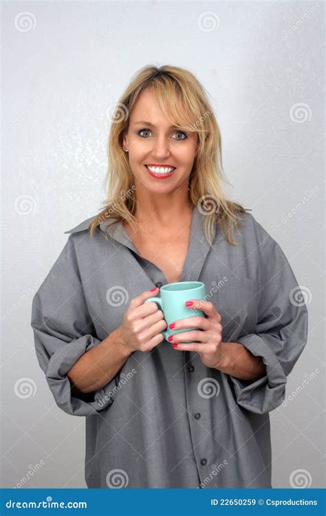 Beautiful Blonde Enjoying Hot Beverage 3 Stock Image Image Of Indoors Adult 22650259