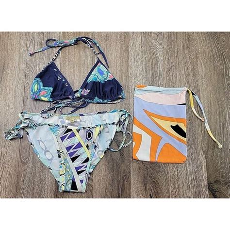 Emilio Pucci Swim Emilio Pucci Bikini Swimsuit Set Top And Bottoms