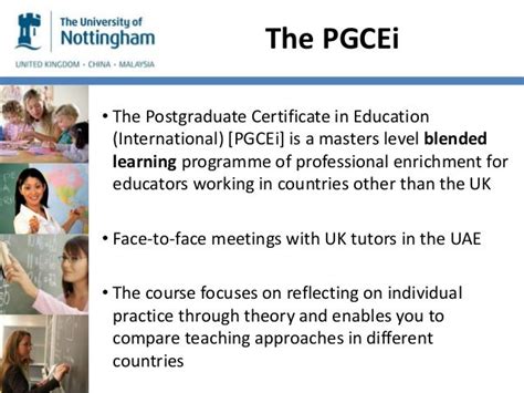 Post Graduate Certificate In Education International Pgcei From The