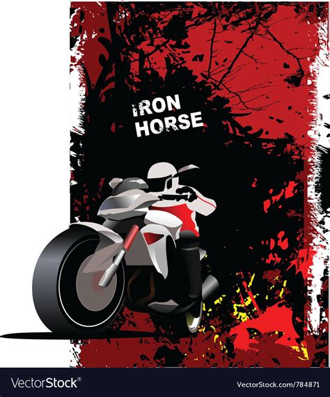 Motorbike Poster Royalty Free Vector Image Vectorstock