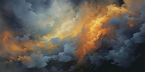 abstract clouds painting wallpaper premium ai generated image