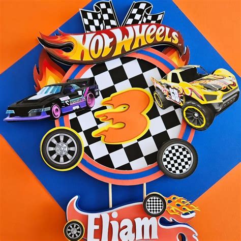 Candy bar cake toppers y más on Instagram Hot Wheels cake topper para celebrar los 3