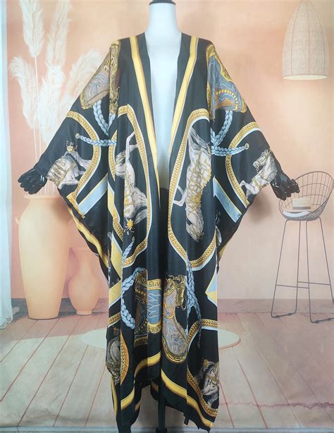 2023 Europe New Fashion Summer Boho Silk Printed Sexy Lady Beach Bikini Cover Up Plus Size