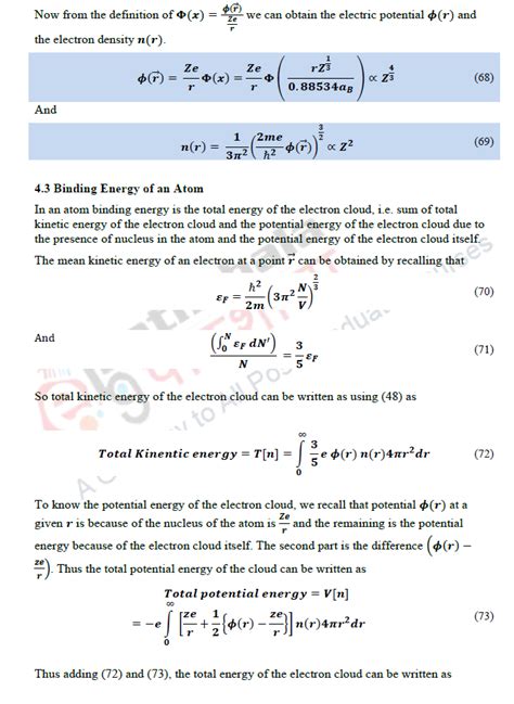 Fermi Gas Applications White Dwarf Stars Thomas Fermi Model Quantum