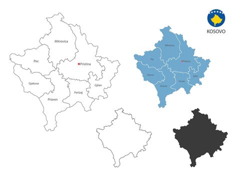 Kosovo Map Europe Political Map Of Kosovo